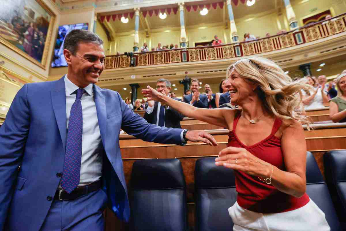 El presidente Pedro Sánchez y la vicepresidenta Yolanda Díaz