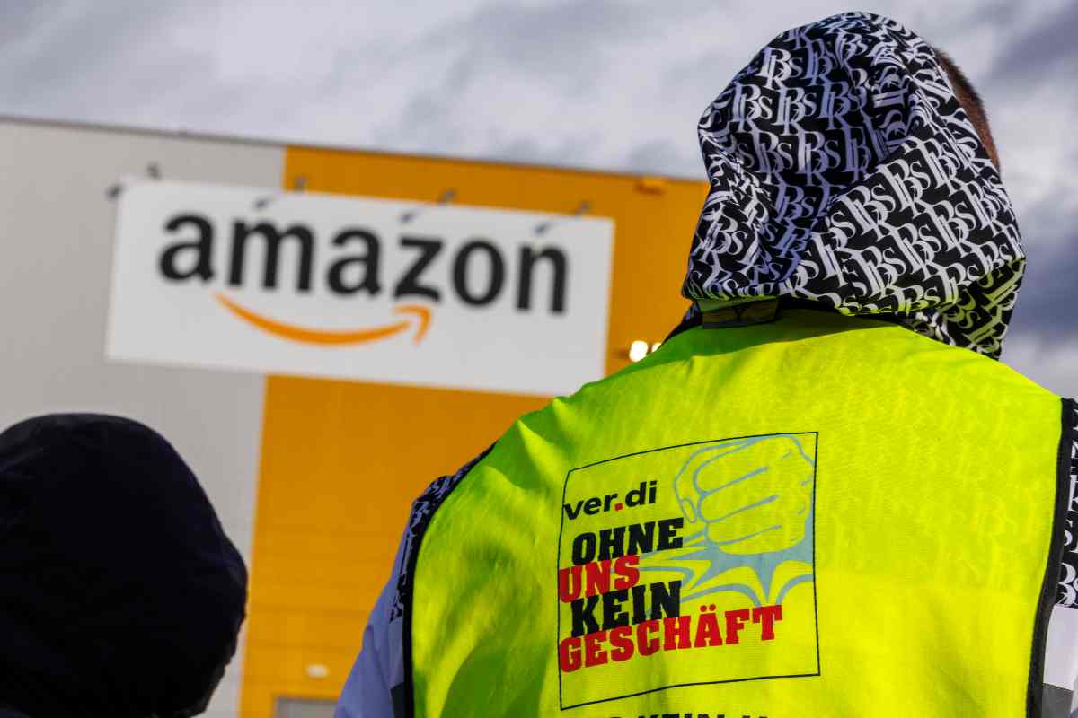 Trabajador de Amazon en Huelga en Alemania.